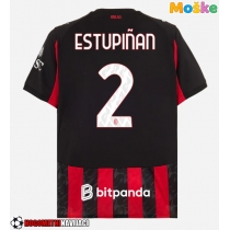 Moške Nogometnih dresov AC Milan Pervis Estupinan #2 Domači 2025-26 Kratki rokavi